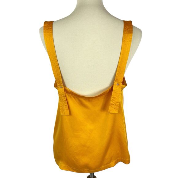 Anthropologie Floreat 100% Silk Tangerine V-Neck Camisole Cami Tank Top Medium - Picture 4 of 9
